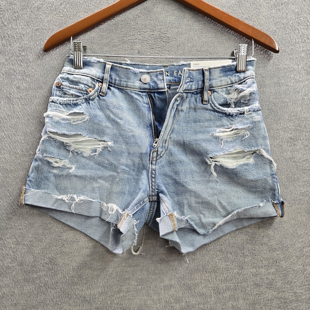American Eagle Outfitters Women Shorts 000 Light Blue Denim Super NWT